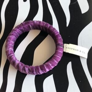 4 for $20 Stephan & Co. Purple Velvet Bangle